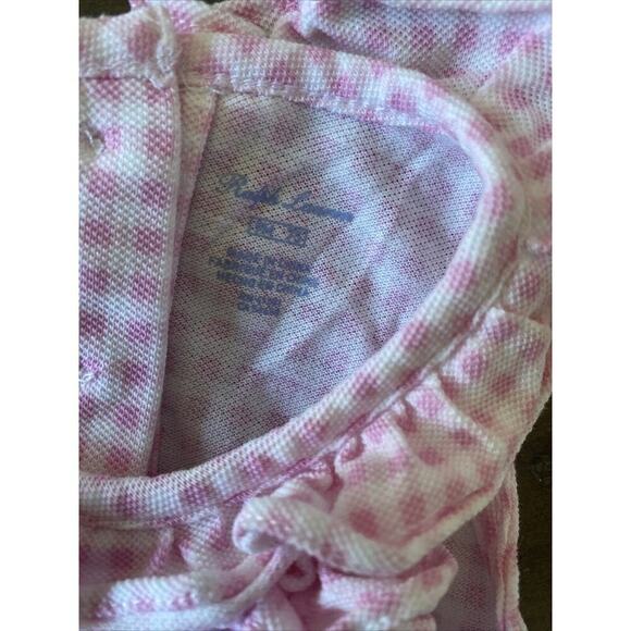Ralph Lauren Baby 9 Month Pink Gingham Ruffled One Piece Play and Grow Outfit - Picture 6 of 6
